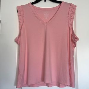 Nine West tank with ruffle sleeves